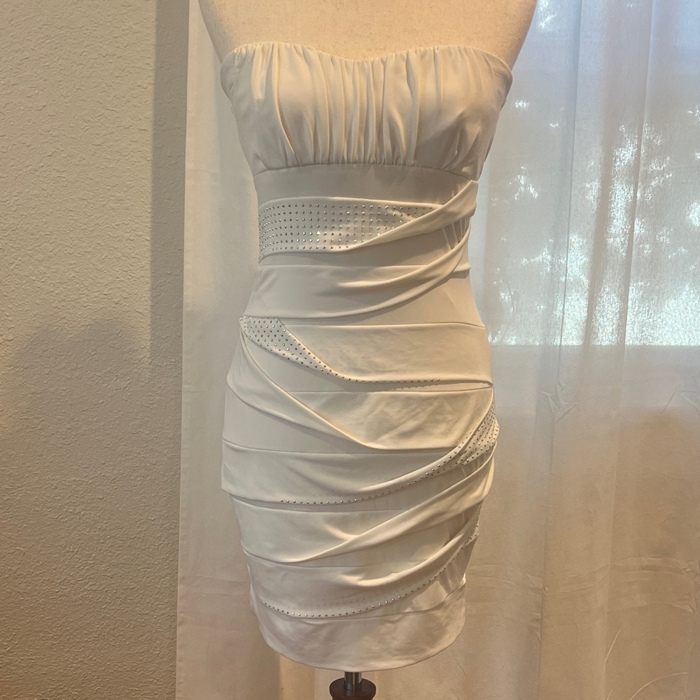 Frederick's of Hollywood white Strapless bodycon Dress